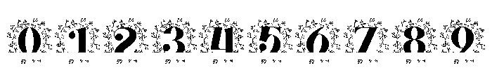 Quillcrest Split Monogram Font OTHER CHARS