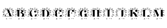 Quillcrest Split Monogram Font UPPERCASE