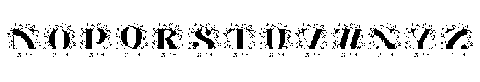 Quillcrest Split Monogram Font UPPERCASE
