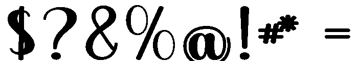 Quincy-Regular Font OTHER CHARS