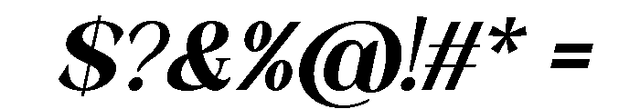 Quinela Bold Italic Font OTHER CHARS