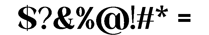 Quinela Bold Font OTHER CHARS