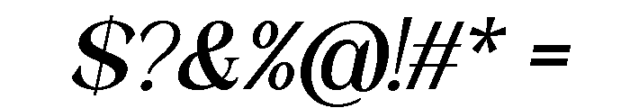 Quinela Italic Font OTHER CHARS