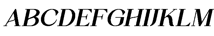 Quinela Medium Italic Font UPPERCASE