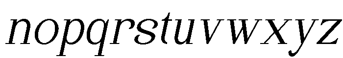 Quinela Thin Italic Font LOWERCASE