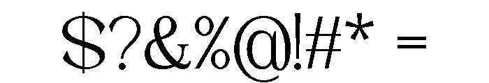 Quinela Thin Font OTHER CHARS