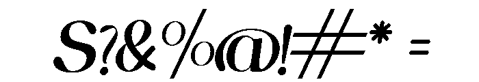 Quirky Italic Font OTHER CHARS