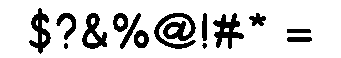 Quirky Rumble Font OTHER CHARS