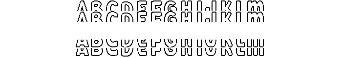Quirky Stacked Monogram Font UPPERCASE