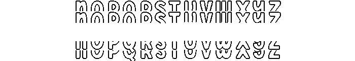 Quirky Stacked Monogram Font LOWERCASE