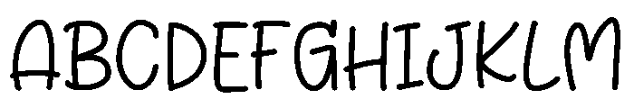Quirky lovely Font UPPERCASE