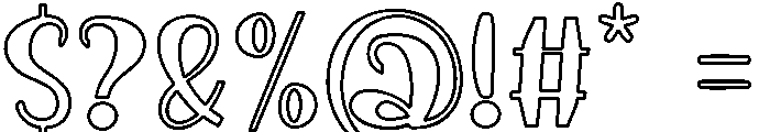 QuirkyRound Font OTHER CHARS