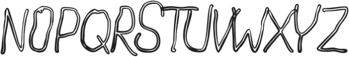 QUICKSquicklyOutline otf (400) Font UPPERCASE