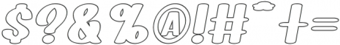 Quacker Slate Italic Outline otf (400) Font OTHER CHARS