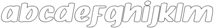 Quacker Slate Italic Outline otf (400) Font LOWERCASE
