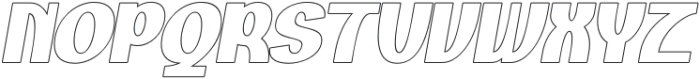 Quadline Oblique Outline otf (400) Font UPPERCASE