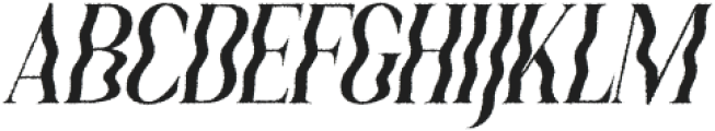 Quagey Rough Italic otf (400) Font UPPERCASE