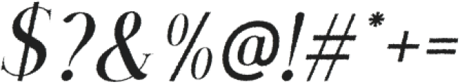 Qualey Rough Italic otf (400) Font OTHER CHARS