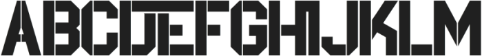 Qualities Stencil Regular otf (400) Font UPPERCASE