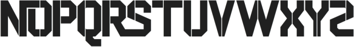Qualities Stencil Regular otf (400) Font UPPERCASE