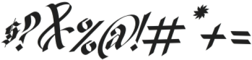 Qualzharo-Italic otf (400) Font OTHER CHARS