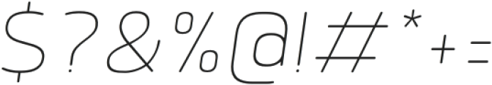 Quan Pro R Thin Italic otf (100) Font OTHER CHARS