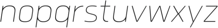 Quan Pro R Thin Italic otf (100) Font LOWERCASE