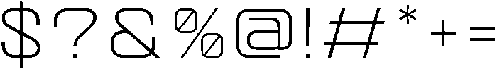 Quantix Light otf (300) Font OTHER CHARS