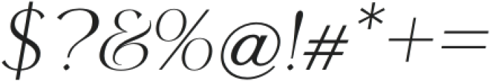 Quantum Mystique Extra Light Italic otf (200) Font OTHER CHARS