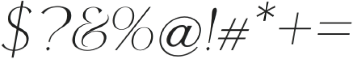 Quantum Mystique Thin Italic otf (100) Font OTHER CHARS