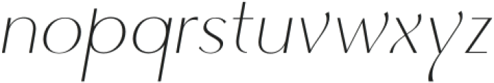 Quantum Mystique Thin Italic otf (100) Font LOWERCASE