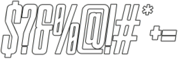 Quaron Oblique Outline otf (400) Font OTHER CHARS