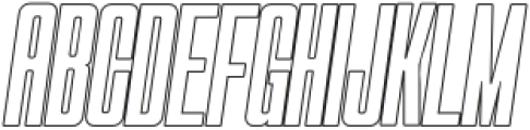 Quaron Oblique Outline otf (400) Font UPPERCASE
