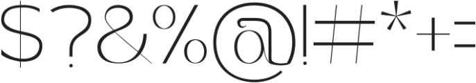 Quater Elegant Thin otf (100) Font OTHER CHARS