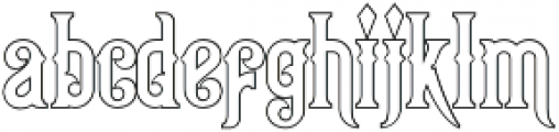 Queen Victoria Outline otf (400) Font LOWERCASE