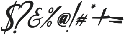 Queenatha Italic ttf (400) Font OTHER CHARS
