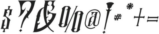 Queenlord Italic otf (400) Font OTHER CHARS