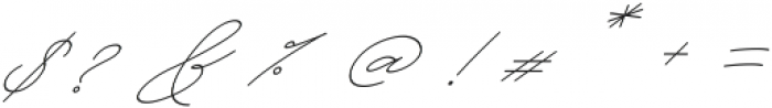 Queenstown Signature alt slant otf (400) Font OTHER CHARS