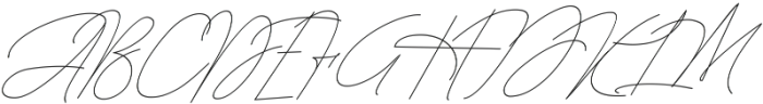 Queenstown Signature slant otf (400) Font UPPERCASE