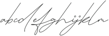 Queenstown Signature slant otf (400) Font LOWERCASE