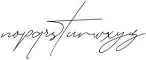 Queenstown Signature slant otf (400) Font LOWERCASE