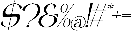 Quelgira Italic otf (400) Font OTHER CHARS