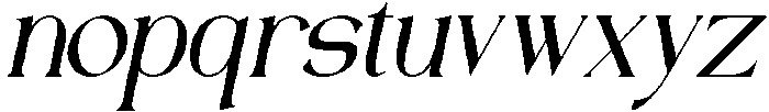 Quelgira Italic otf (400) Font LOWERCASE