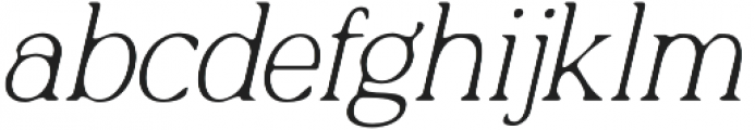 Quelity Light Italic otf (300) Font LOWERCASE