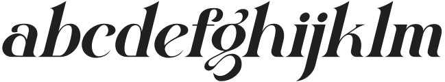 Quella Italic otf (400) Font LOWERCASE