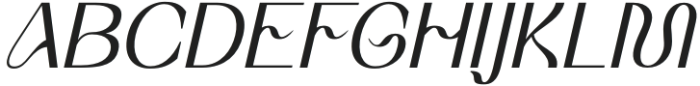 Quency-Italic otf (400) Font UPPERCASE
