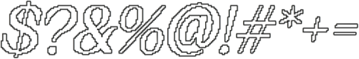 Quency Pixel Outline otf (400) Font OTHER CHARS