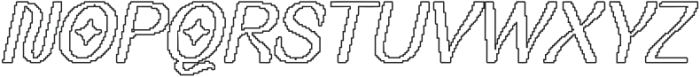 Quency Pixel Outline otf (400) Font UPPERCASE