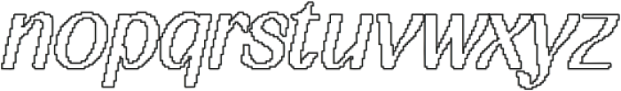 Quency Pixel Outline otf (400) Font LOWERCASE