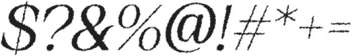 Quency Rough Italic otf (400) Font OTHER CHARS